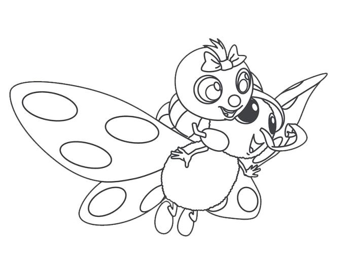 coloriage droles de petites betes simeon fait voler camille